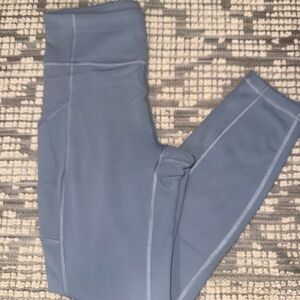 Blue High-Waisted Leggings
